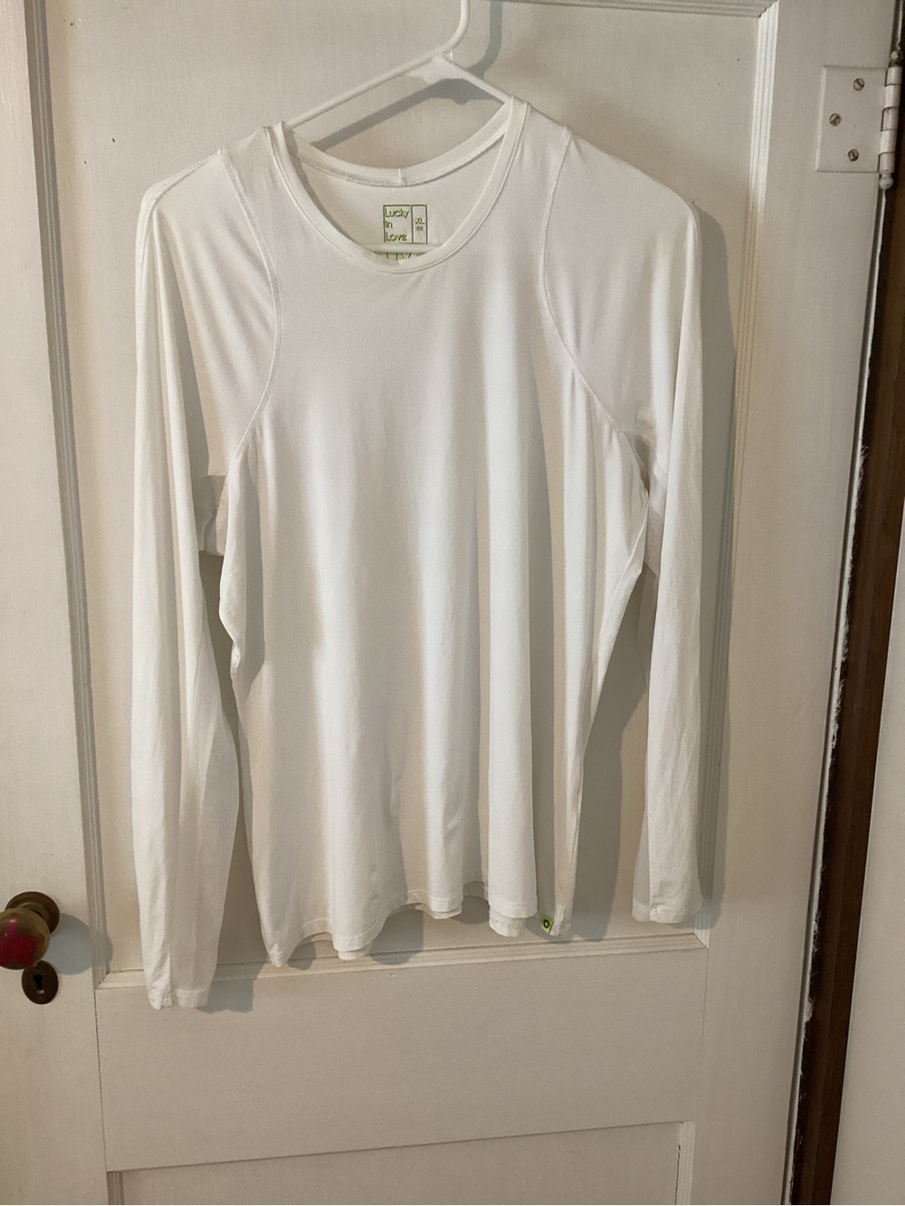 Lucky in Love White Long Sleeve Performance Sun shirt